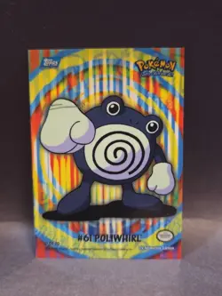 2000 Topps Pokemon Stick On #3 61 Poliwhirl Series 2 Chase TV Animation Sticker - Image 1