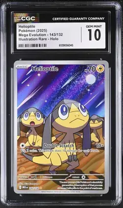 Helioptile *CGC 10* Illustration Rare *Mega Evolution* #143 * Pokemon - Image 1