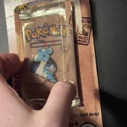 Pokemon Fossil Booster blister Lapras 1999 WOTC OPEN/EMPTY - Image 3