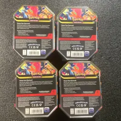 (4) Pokemon TCG Mega Charizard X EX Tin Lot X4 FACTORY SEALED Brand New - Image 2