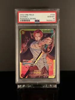 ✅2022 One Piece OP01-120 Shanks SEC PSA 10 Romance Dawn English - Image 1