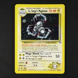 Lt. Surge's Magneton 8/132 Gym Heroes Holo Pokemon Card WOTC 2000 - NM-MINT - Image 1
