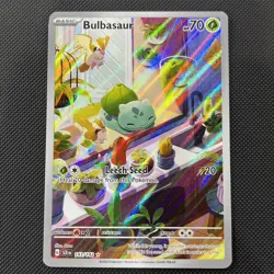 Pokemon TCG Bulbasaur Stellar Crown Illustration Holo Card 143/142 - Image 1