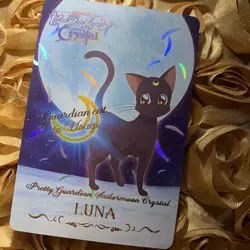 LUNA Sailor Moon CRYSTAL MOON edition CAT Goddess Beauty Anime Foil Girl Card - Image 2