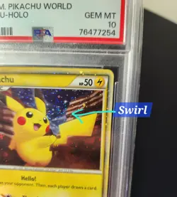 Pokemon Card - Holo Pikachu World Collection 2010 English PSA 10 With Big Swirl - Image 3