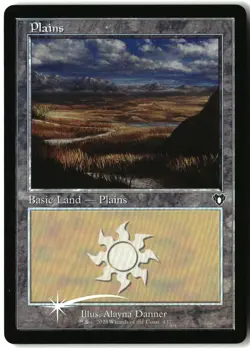 MTG Plains () (Retro Frame) FOIL L Commander Masters 437 LP - Image 1