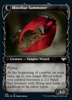 Voldaren Bloodcaster / Bloodbat Summoner (Showcase) FOIL Crimson Vow NM - Image 2