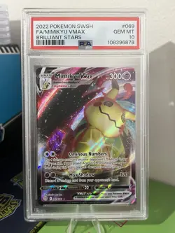Pokemon Swsh09: Brilliant Stars Mimikyu VMAX Holo Card 069/172 - Image 1