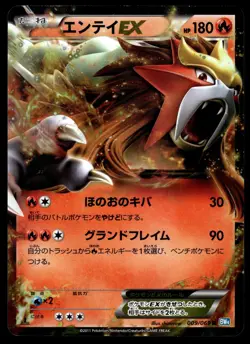ENTEI EX 009/069 BW4 DARK RUSH POKEMON JAPANESE HOLO RARE - Image 5