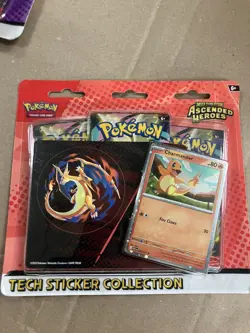 Pokemon Mega Evolution Ascended Heroes 3Pack Tech Sticker Collection Charmander - Image 4