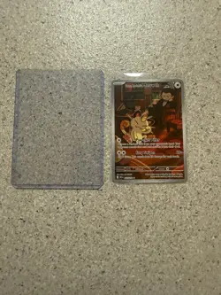 Pokemon TCG Team Rocket's Meowth 203/182 Sv10: Destined Rivals Holo NM CLEAN - Image 1