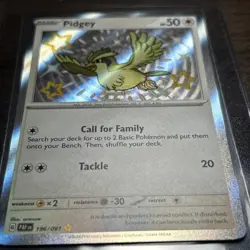 Pokemon TCG - Pidgey 196/091 Paldean Fates - Holo Shiny Rare - NM - Image 2