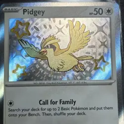 Pokemon TCG - Pidgey 196/091 Paldean Fates - Holo Shiny Rare - NM - Image 3