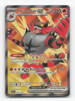 Pokemon TCG - Incineroar ex 187/162 Near Mint Ultra Rare Temporal Forces - Image 1