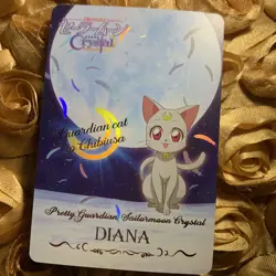 Diana Sailor Moon CRYSTAL MOON edition CAT Goddess Beauty Anime Foil Girl Card - Image 1