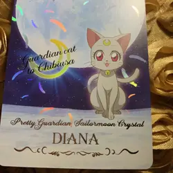 Diana Sailor Moon CRYSTAL MOON edition CAT Goddess Beauty Anime Foil Girl Card - Image 2
