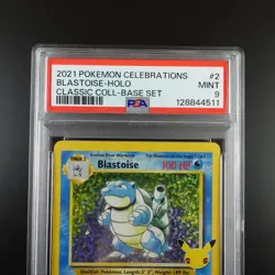 PSA 9 Blastoise 2/102 Pokemon Celebrations Classic Collection Holo Graded Card - Image 2
