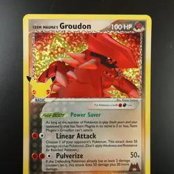 Team Magma's Groudon 9/95 Pokemon Celebrations Classic Collection Holo Card - Image 2