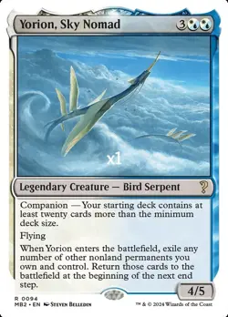 MTG White Border Mystery Booster 2 MB2 Yorion, Sky Nomad MINT - Image 1