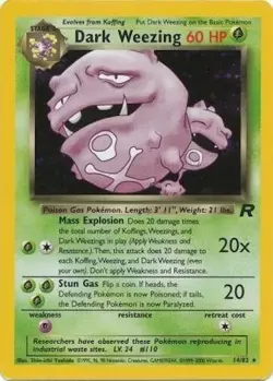 Pokemon TCG - Dark Weezing - 14/82 - Holo Unlimited - Team Rocket [Near Mint] - Image 1