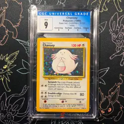 CGC 9 - Base Unlimited HOLO Chansey Pokemon 1999 - Image 1