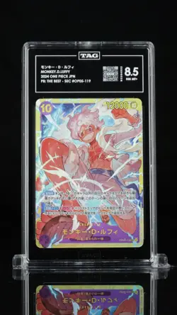 TAG 8.5 NM/MT+ JAPANESE ONE PIECE 2024 Monkey Luffy OP05-119 SEC PRB-01 BEST NR7 - Image 1