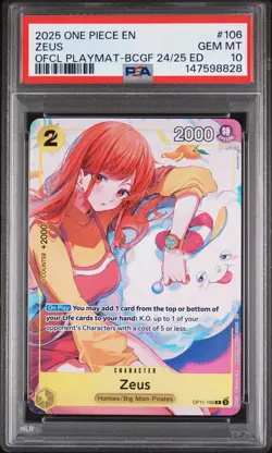 2025 ONE PIECE PROMOS #106 ZEUS PSA 10 - Image 1