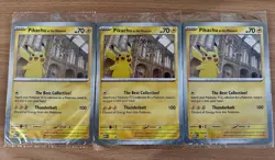 Pikachu At The Museum Jumbo Pokemon Card Promo Card Sealed x3 - Image 1