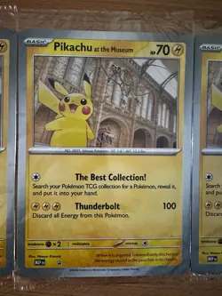 Pikachu At The Museum Jumbo Pokemon Card Promo Card Sealed x3 - Image 3