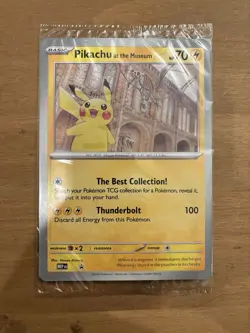 Pokemon Card - Pikachu At The Museum! MEP! Jumbo! Black Star Promo! Sealed! TCG! - Image 1