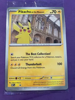 Pikachu At The Museum Jumbo NHM Promo Pokemon Card - sealed - Image 1