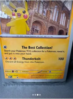 Pokemon Promo Card Pikachu At The Museum Oversized Card x 3 - Image 2