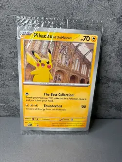 Pokemon Promo Card Pikachu At The Museum Oversized Card x 3 - Image 4