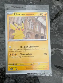 Pokemon TCG: Pikachu at the Museum JUMBO PROMO CARD - NEW & SEALED - Image 1