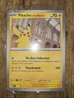 Pikachu At The Museum Promo Card Brand New Sealed Pokemon TCG - Image 1