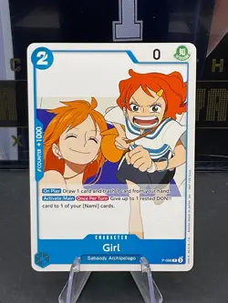 Girl P-096 OP14 Pre-Release Promotion Card One Piece Card Game - Image 1