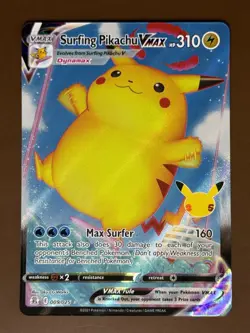 Surfing Pikachu VMAX #009/025 Celebrations Pokemon Card TCG - Image 1