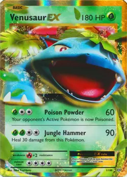Venusaur-EX - 1/108 - Holo Rare ex LP, English Pokemon XY Evolutions - Image 1