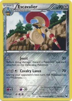 1x Escavalier - 74/108 - Rare - Reverse Holo NM-Mint Pokemon BW - Dark Explorers - Image 1