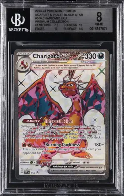 2023 POKEMON SVP EN-SV BLACK STAR PROMO #056 CHARIZARD EX BGS 8 - Image 1