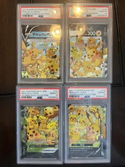 Pokemon SWSH Celebrations Pikachu V Union #139-142 PSA 10 Sequential (D) - Image 1
