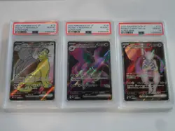PSA 10 Pokemon Team Rocket's Mewtwo Nidoking Persian SR SEQ set 114/098 sv10 - Image 1