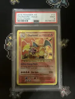 Pokemon TCG Charizard 11/108 Evolutions Holo Rare English PSA 9 - Image 1