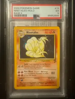 2000 POKEMON #13 NINETALES BASE II PSA 5 - Image 1