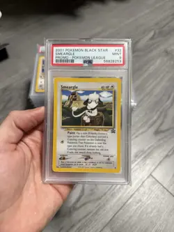 2001 Pokemon Black Star Smeargle #32 Promo Pokemon League PSA 9 - Image 1