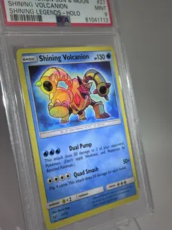 2017 POKEMON SUN & MOON SHINING LEGENDS #27 SHINING VOLCANION-HOLO PSA 9 - Image 2