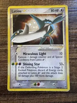 Pokemon TCG Latios Gold Star 106/107 EX Deoxys 2005 Heavily Played Holo - Image 1