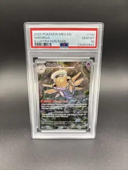 PSA 10 Pokemon TCG Shedinja 144/132 ME01: Mega Evolution Illustration Rare - Image 1