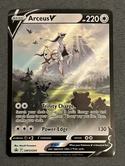 Pokemon Sword & Shield Arceus V SWSH204 Black Star Promo NM - Image 1