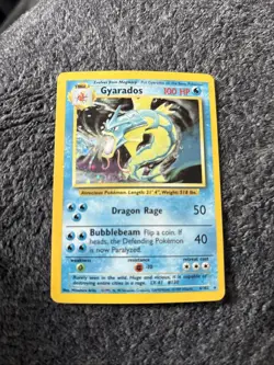 Pokemon TCG Gyarados Holo Rare Unlimited Base Set 6/102 HP - Image 1